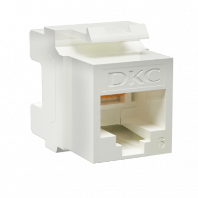 Модуль Keystone RJ45 CAT 6 неэкранированный (UTP), 180 градусов, белый