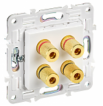 SKANDY Аудиорозетка 4-местная SK-A01W арктический белый IEK