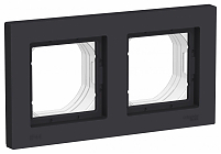 ATLASDESIGN AQUA 2-постовая РАМКА, IP44, КАРБОН