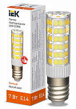 Лампа LED CORN капсула 7Вт 230В 3000К керамика E14 IEK