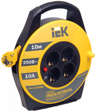 Катушка УК10 4 места 2P+PE/10м 3х1,0мм2 