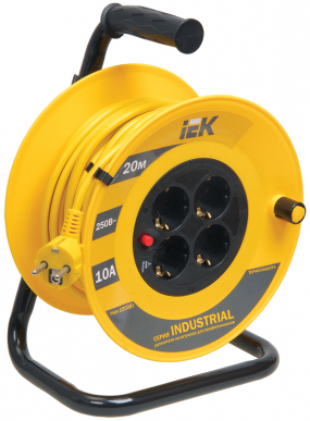 Катушка УК20 4 места 2P+PE/20м 3х1,0мм2 