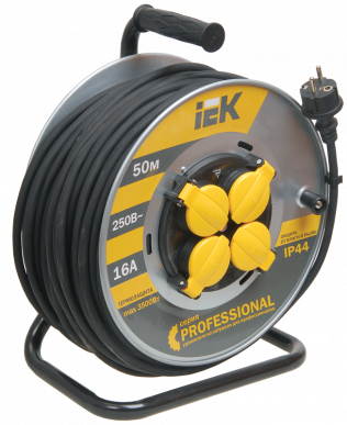 Катушка УК50 2P+PE/50м КГ 3х2,5мм2 IP44 