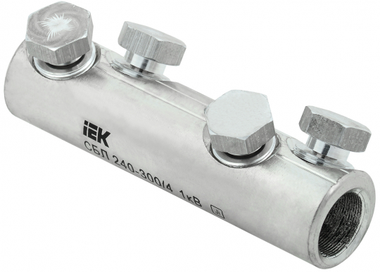 Соединитель болтовой луженый СБЛ 240-300/4 1кВ IEK (15 шт)