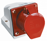 Розетка стац. ССИ-114 16А-6ч 380В 3P+PE IP44 IEK