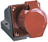 Розетка стац. ССИ-124 32А-6ч 380В 3P+PE IP44 IEK