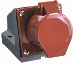 Розетка стац. ССИ-125 32А-6ч 380В 3P+PE+N IP44 IEK
