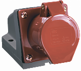 Розетка стац. ССИ-125 32А-6ч 380В 3P+PE+N IP44 IEK