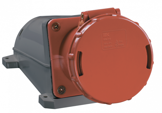 Розетка стац. ССИ-134 63А-6ч 380В 3P+PE IP54 IEK