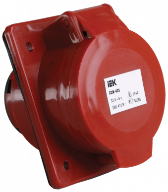 Розетка встр. ССИ-425 32А-6ч 380В 3P+PE+N IP44 IEK