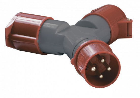 Адаптер двухлучевой ССИ-1012-214 16А-6ч 380В 3P+PE IP44 IEK