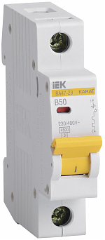 Авт. выкл. ВА47-29 1Р 50А 4,5кА х-ка В IEK