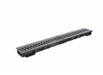 Лоток Ecoteck Lite 100. h56 с пластиковой решеткой (цв. металлик) A15