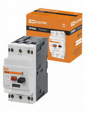 Пускатель ПРК80-4 In=4A Ir=2,5-4A Ue 660В TDM