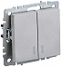 BRITE Выключ. 2-кл. с инд. 10А безвинт. клемм. ВС11-2-1-БрА алюм. IEK