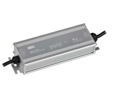 Драйвер LED ИПСН-PRO 100Вт 24В блок - шнуры IP67 IEK