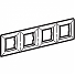 Рамка на 2+2+2+2 модуля (четырехместная), малиновая, RAL3027
