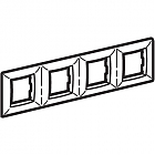 Рамка на 2+2+2+2 модуля (четырехместная), малиновая, RAL3027