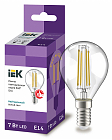 Лампа LED G45 шар прозр. 7Вт 230В 4000К E14 серия 360° IEK