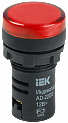 Лампа AD22DS(LED)матрица d22мм красный 12В AC/DC IEK