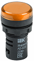 Лампа AD22DS(LED)матрица d22мм желтый 230В IEK