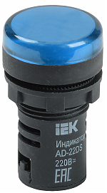 Лампа AD22DS(LED)матрица d22мм синий 230В IEK