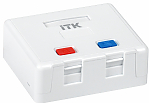 ITK Корпус настенной розетки для 2 мод. Keystone Jack