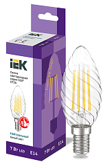 Лампа LED CT35 свеча вит. 7Вт 230В 4000К E14 серия 360° IEK