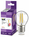 Лампа LED G45 шар прозр. 5Вт 230В 3000К E27 серия 360° IEK
