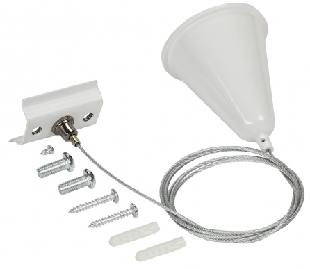 LIGHTING Комплект подвеса для шинопровода с тросом 1,5м белый IEK