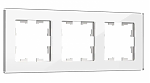 BRITE Рамка 3-мест. РУ-3-2-БрБ стекло бел. IEK