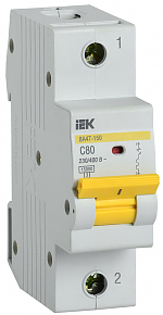 Авт. выкл. ВА47-150 1Р 80А 15кА х-ка C IEK
