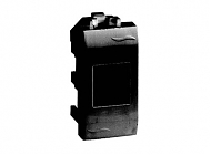 Телефонная розетка RJ-11 (разъем AMP), черная, 1мод.