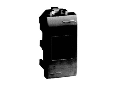 Компьютерная розетка RJ45 кат.6 экран. (8P8C, Hyperline, Dual IDC: 110&Krone) Brava, черн., 1мод