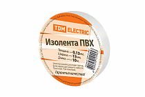 Изолента ПВХ 0,13*15мм Белая 10метров TDM