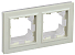 BRITE Рамка 2-мест. IP44 РУ-2-БрКр-44 беж. IEK