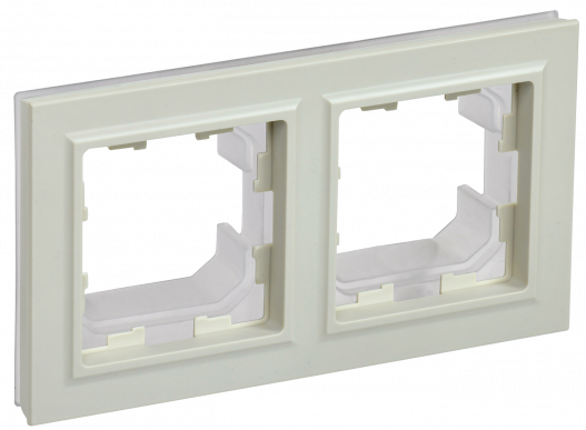 BRITE Рамка 2-мест. IP44 РУ-2-БрКр-44 беж. IEK