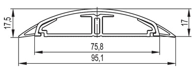Напольный канал 75х17 мм CSP-F, L=2м, белый
