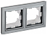 BRITE Рамка 2-мест. IP44 РУ-2-БрС-44 сталь IEK