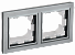 BRITE Рамка 2-мест. IP44 РУ-2-БрС-44 сталь IEK