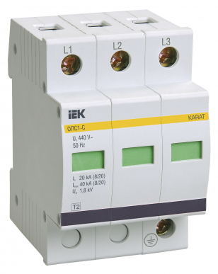 Огр-ль имп. перенапр. ОПС1-C 3P In=20kA Un=400B Im=40kA IEK