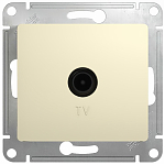 GLOSSA TV РОЗЕТКА оконечная 1DB, механизм, БЕЖЕВЫЙ