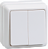 ВС20-2-0-ОБ Выключатель 2кл 10А откр.уст. ОКТАВА (белый)