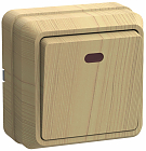 ВС20-1-1-ОС Выключатель 1кл с инд. 10А откр.уст. ОКТАВА (сосна)