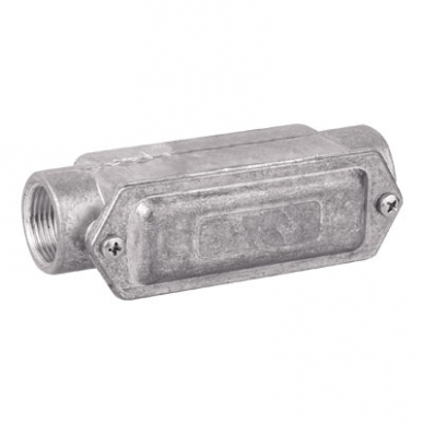 Коробка протяжная алюминиевая, 2 ввода 180°, М32х1,5 ,IP55,146х45х57мм