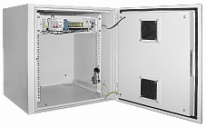 ITK Шкаф уличный 19" 12U 650x600, IP55 металл дверь, серый
