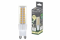 Лампа светодиодная G9-7 Вт-230 В-3000 К, SMD, 17,5x65,5 мм TDM
