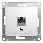 GLOSSA РОЗЕТКА компьютерная RJ45 кат.5E, механизм, БЕЛЫЙ